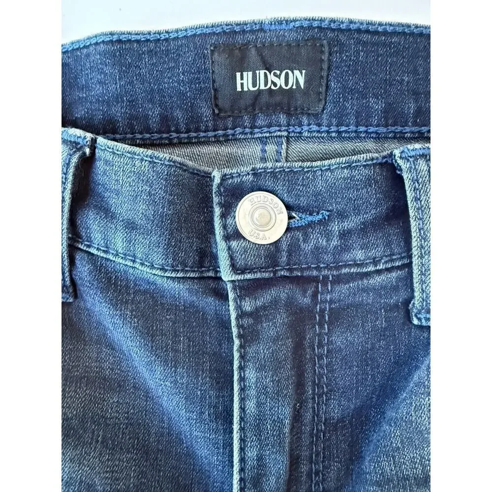 Hudson Womens Skinny Jeans Natalie Size 27 Blue Dark Wash Mid Rise 27x28 Great​​ - Picture 5 of 10